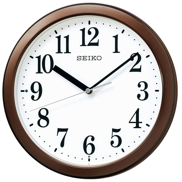 クロック( Clock) クロック 掛け時計 電波 アナログ コンパクトサイズ 茶メタリック 直径28.0x4.6cm BC416B