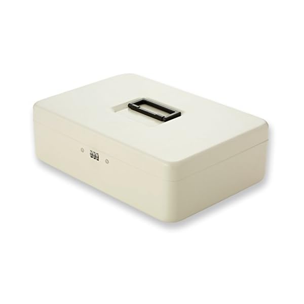 アスカ 金庫 安心保管ボックス A4 スチール製 ワイヤー付き SB200 アイボリーホワイト