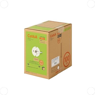 LANケーブル CAT6A EU RoHS指令準拠 コネクタ無し 単線 リレックス 100m ホワイト ECLD-GPALW100RS|ダイコク屋本店店