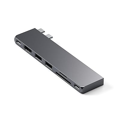 USB C ハブ スリム (スペースグレイ) 7 in 2 Pro 多機能USB4ポート 4K 60Hz 出力 USB3.2 Gen 2 SD/MicroSDカードリーダー 100W PD充電 USB-A 10Gbps高速転送 USB-Cデータポート|ダイコク屋本店店