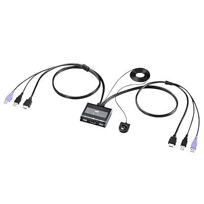 HDMI相応う手元取り替えっこ付き添い人マイコン自動小銃うつり変わり器(2:1) SW-KVM2WHU