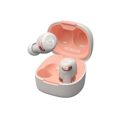 Victor HA-A30T2-P ワイヤレスイヤホン Bluetooth Ver.5.3 ノイズキャンセリング 適用業務相応う マルチポイント 足し加える27第四次元生まれ変わり マイクロホン付き添い人 小型 軽さ 外音摂取すること 雨合羽 サクラ色