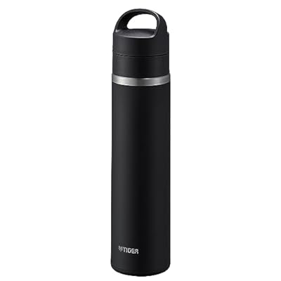 【食洗機・保温保冷対応】 水筒 600ml 真空断熱炭酸ボトル ステンレス ビールOK ハンドルホルダー付 持ち運び コンパクト MKB-T060KK ブラック