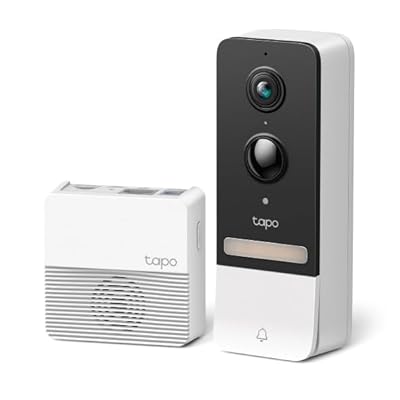TP-Link スマートドアホン スマホ ビデオドアベル 工事不必要 インターコム 写真機付き添い人 2K 5MP スマホ連絡 無線電話 【出かける先からスマホで部屋の入り口先を突き止める】  D230S1/A