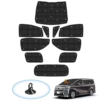 【業界NEW】 トヨタ アルファード ヴェルファイア 30系 格子状 サンシェード 1台分 吸盤タイプ ALPHARD VELLFIRE 30系 マルチサンシェード 折り畳み式 遮光シェード プライバシー保護 盗難防止対策 日除け 紫外線防止 遮光断|ダイコク屋本店店