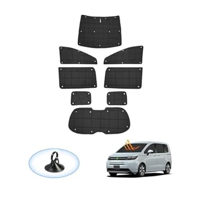 ホンダ フリード GT系 に適用 格子状 サンシェード 1台分 全窓用 吸盤タイプ FREED GT1/2/3/4/5/6/7/8型 2024年6月～ マルチサンシェード 折り畳み式 遮光シェード プライバシー保護 盗難防止対策 日除け 紫外線防止
