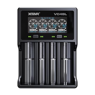VC4SL（VC4S 18650急速電池充電器/QC3.0最大3Ax1/Type-C入力 3.6V/3.7Vリチウムイオン電池 10400～32650 保護回路付21700電池対応 1.2V ニッケル水素電池/ニカド電池対応 バッテリー活性化機能・充