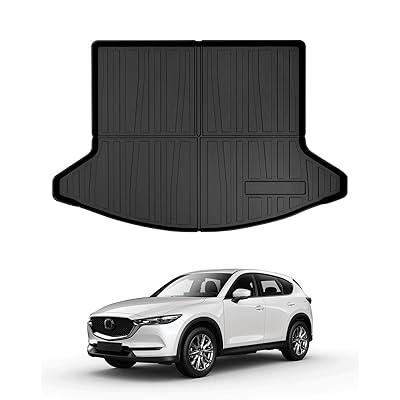 マツダ CX-5 KF系 ラゲッジマット トランクマット 3Dラゲージトレイ MAZDA CX5 H29.2～ 立体 カーゴマット ラゲージトレイ TPE材質 防水性 耐摩擦 耐汚れ 内装パーツ 1PCSセット (マツダ CX-5 KF系, ブラック