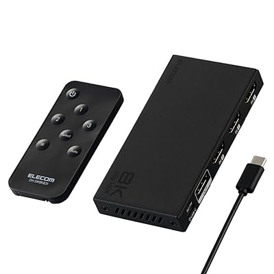 HDMI 切替器 8K 60Hz 3入力1出力 リモコン付き 【自動・手動切替が選べる】 PS5・4 / Nintendo Switch/Fire TV Stick 他 DH-SW8KB31BK/E