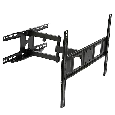 壁掛けテレビ金具 フルモーション式 37~70インチ対応 【上下・左右・回転】 耐荷重35kg ケーブルホルダー付き ブラック TWM-FW01BK