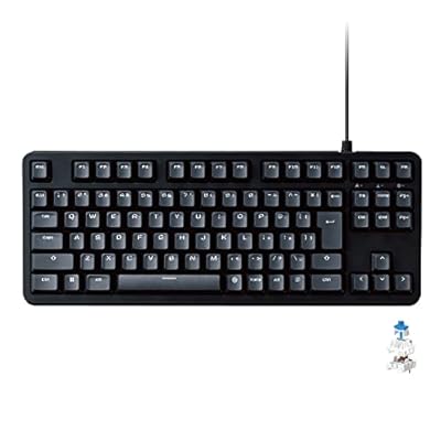 ゲーミングキーボード 有線 メカニカル 5000万回高耐久スイッチ採用 全キーロールオーバー クリッキー 青軸 日本語配列 テンキーレス ブラック TK-GK20CBK