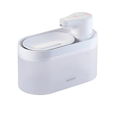 自動給水器 容量2.5L コードレス 静音 2モード搭載 動作検知センサー フィルター式 猫 中小型犬用 サイレントアクア 幅260×奥行130×高さ192mm ホワイト PET-WD03WH