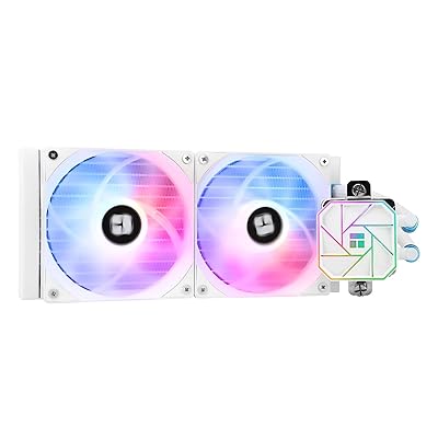 AQUA ELITE 240 WHITE V3 リキッドCPUクーラー、ダブルPWM ARGBファン、S-FDBベアリング、高効率PWM制御
