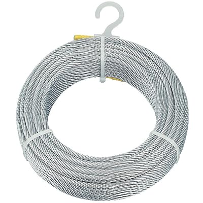 (トラスコ) メッキ付ワイヤロープ Φ8mm×30m CWM-8S30