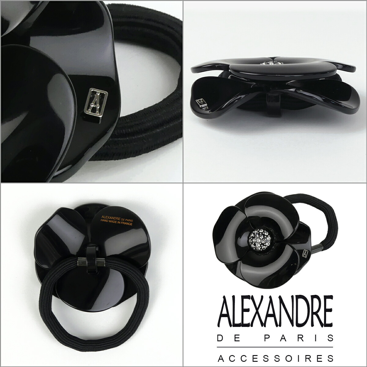アレクサンドルドゥパリ カメリア ポニー ヘアゴム ヘアアクセサリー Alexandre De Paris Camelia Pony ブランド髪飾り通販 ギフト可 septicin Com