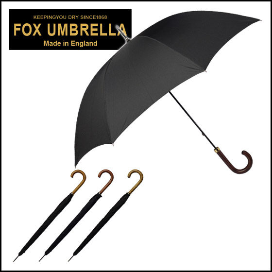 フォックスアンブレラズ FOX UMBRELLAS 傘 メンズ GM1 ポリッシュドハードウッドハンドル 長傘 選べる4色のハンドル 北海道・沖縄は別途962円加算