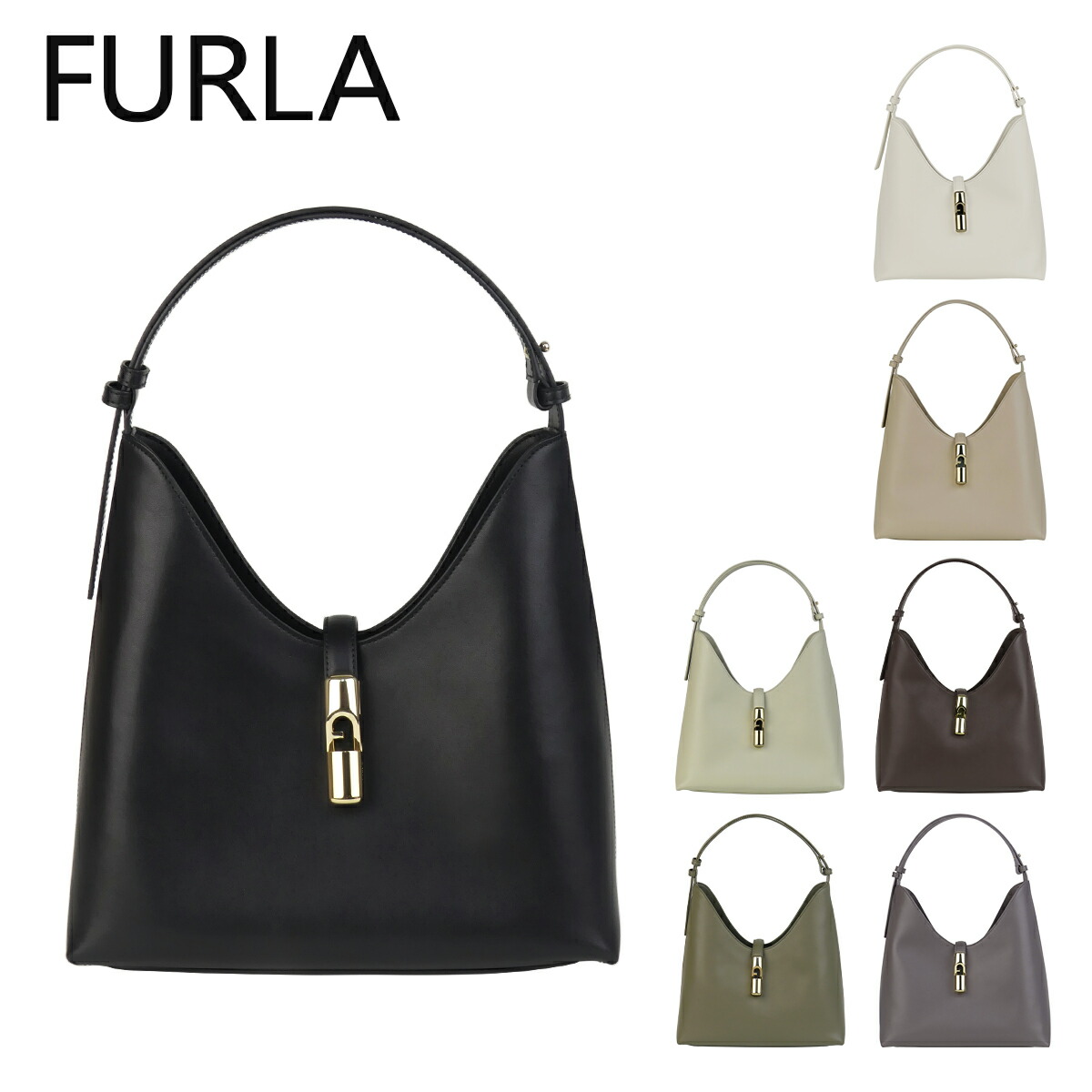 【ポイント5倍 4/15】フルラ FURLA ショルダーバッグ ゴッチャ Mサイズ ホーボーバッグ WB01499 GOCCIA M HOBO レザー レディース