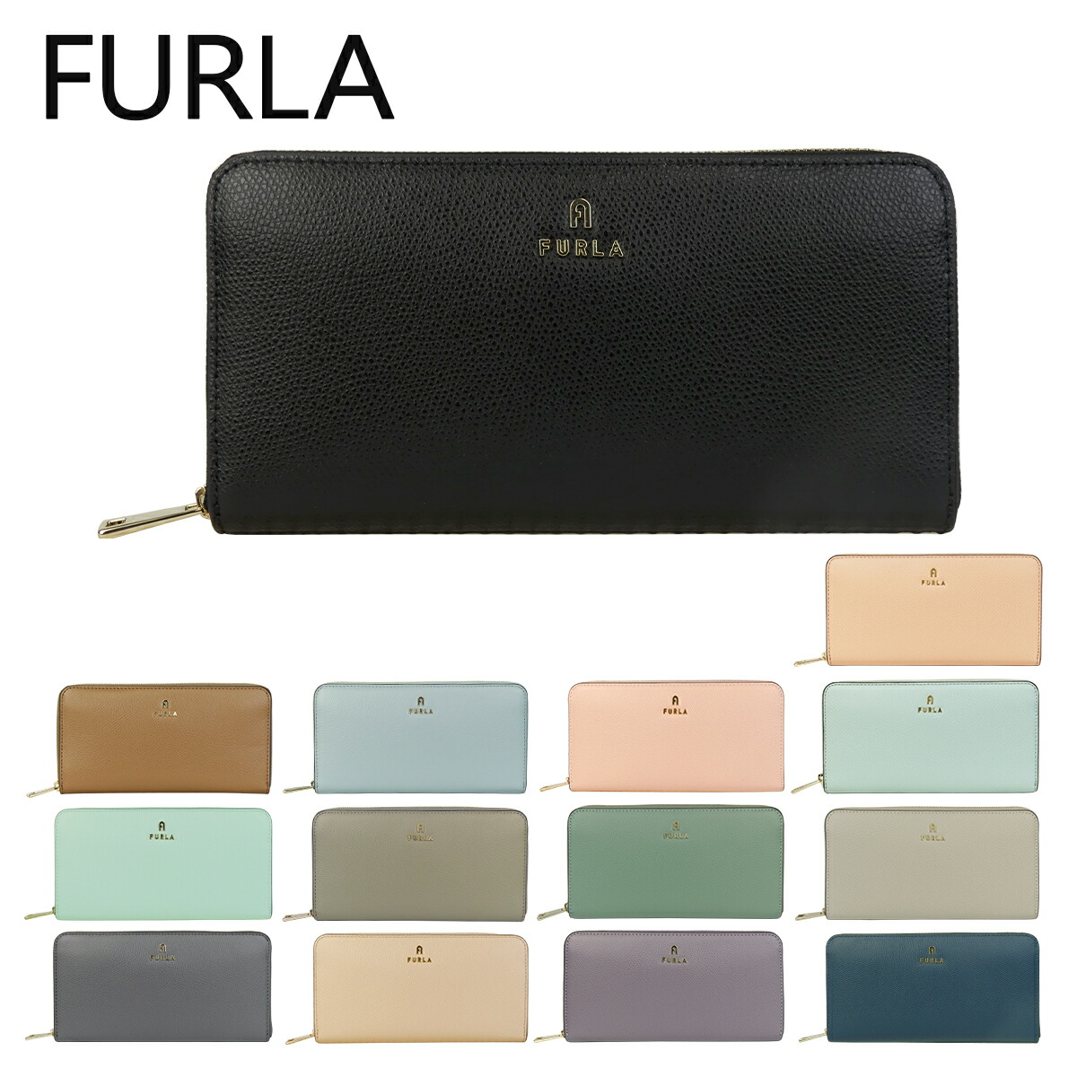 【美品】フルラ 長財布 ラウンドジップ カメリア アーチロゴ レザー ブラック Amazon | [フルラ] 長財布 カメリア CAMELIA ラウンドジップ
