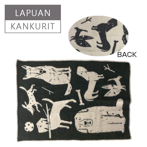 楽天市場 Max1 000円offクーポン Lapuan Kankurit ラプアンカンクリ ブランケット 90x130 Koirapuisto イヌ柄 ブラック ホワイト 北欧柄 ギフト可 Daily 3