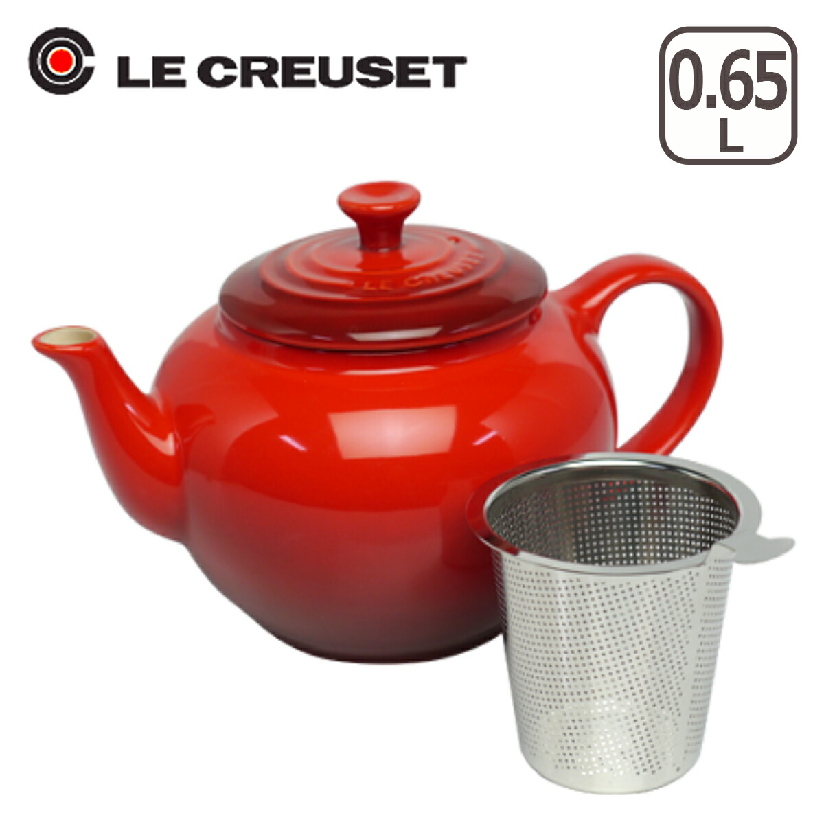 ルクルーゼ （ル・クルーゼ） ティーポット レッド（茶漉し ステンレス） Le Creuset ギフト・のし可