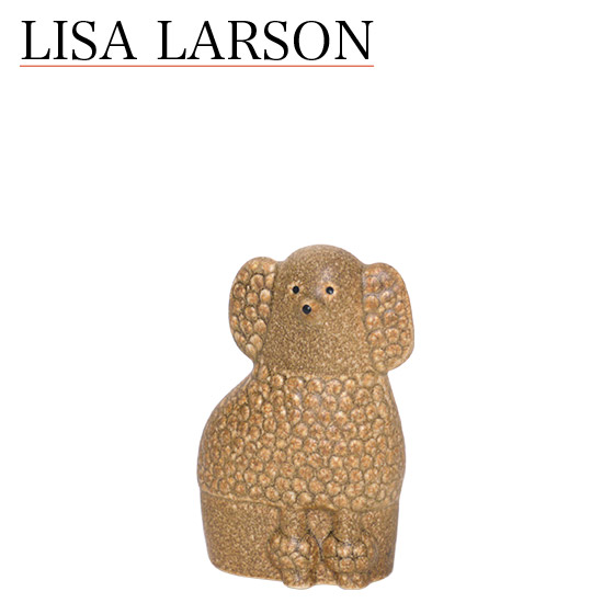 【楽天市場】リサラーソン プードル ミニ 置物（リサ・ラーソン）ミニケンネル ブラウン 動物 LisaLarson（Lisa Larson
