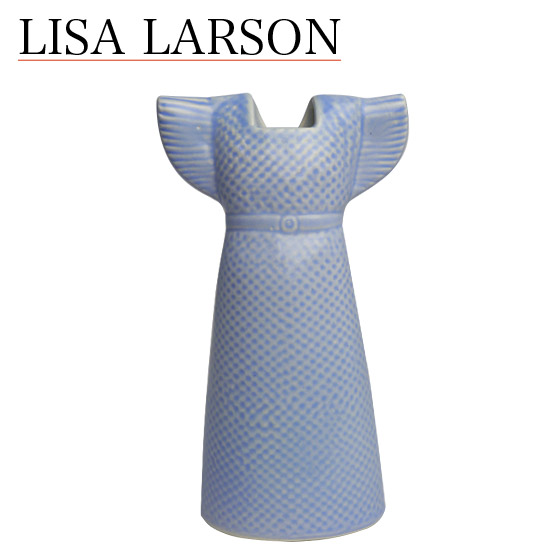 リサラーソン 花瓶 ドレス ライトブルー（スカイブルー） ワードローブ リサ・ラーソン 1560401 LisaLarson（Lisa Larson）Clothes /Wardrobe Dress 花器・フラワーベース・陶器置物・北欧・オブジェ