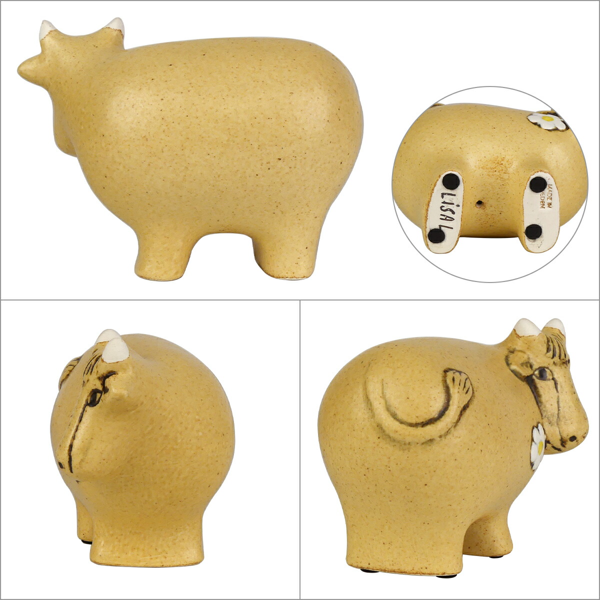 リサ ラーソン 装飾品 リサラーソン 動物 Lisalarson Lisa Larson スウェーデン王国のお御花のうし 黄 ポースレン 北欧 オブジェ Expomujerescolombia Com Co