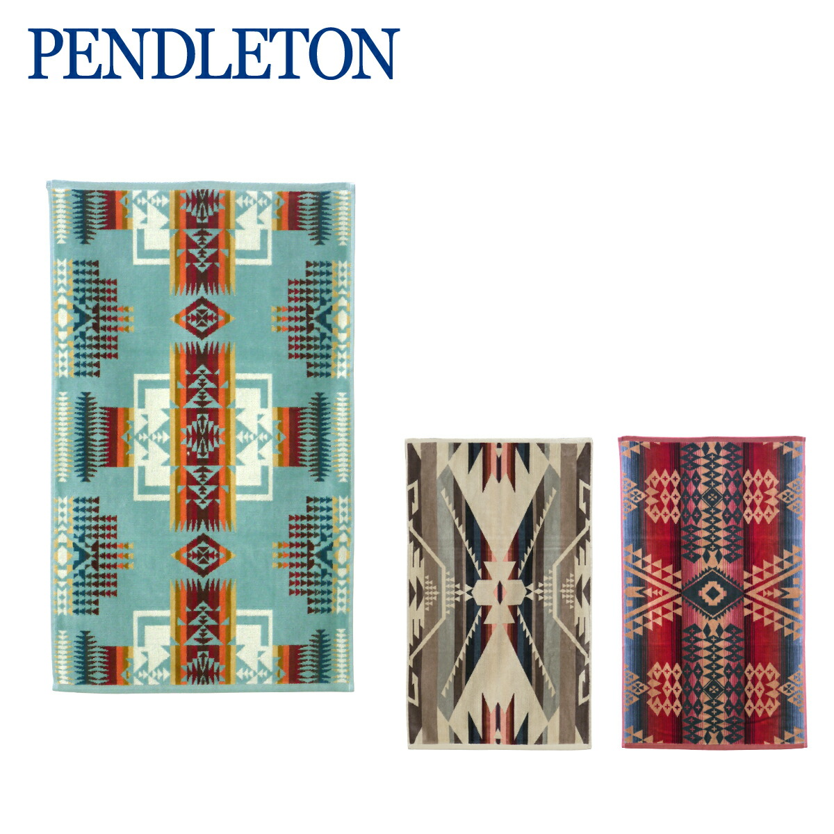 販売実績No.1 ウォッシュタオル 黒 ゆうパケット可 総柄 ホワイト PENDLETON ジャガード 雑貨