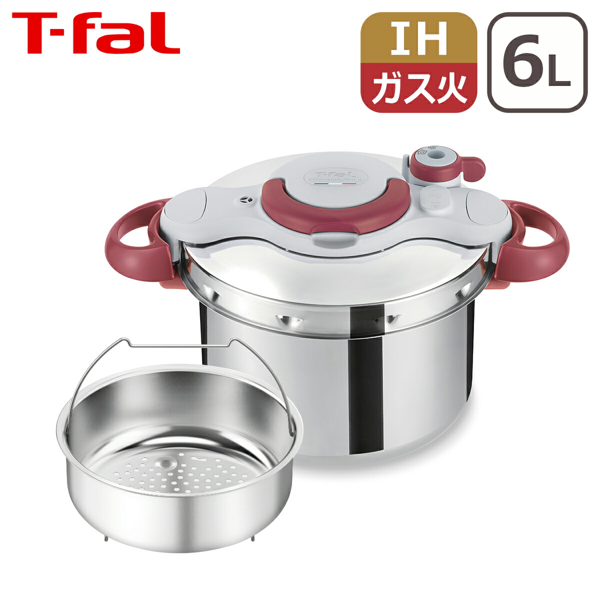 楽天市場】ティファール タイマー付 圧力鍋 クリプソ ミニット パーフェクト 6L T-fal IH対応 ガス ガス火 直火 兼用 P4620735  : daily-3