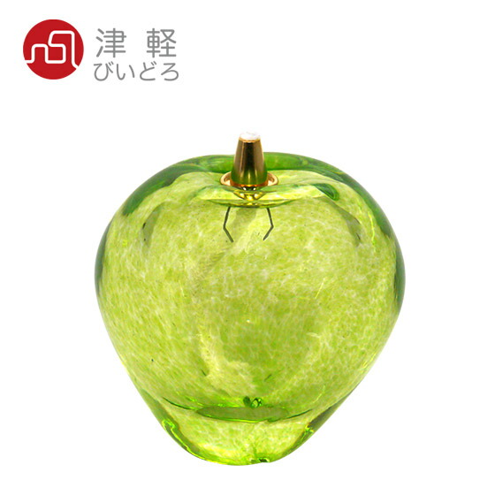 楽天市場 津軽びいどろ オイルランプ 青りんご F 灯り インテリア アロマオイルランプ グリーン ギフト可 Daily 3