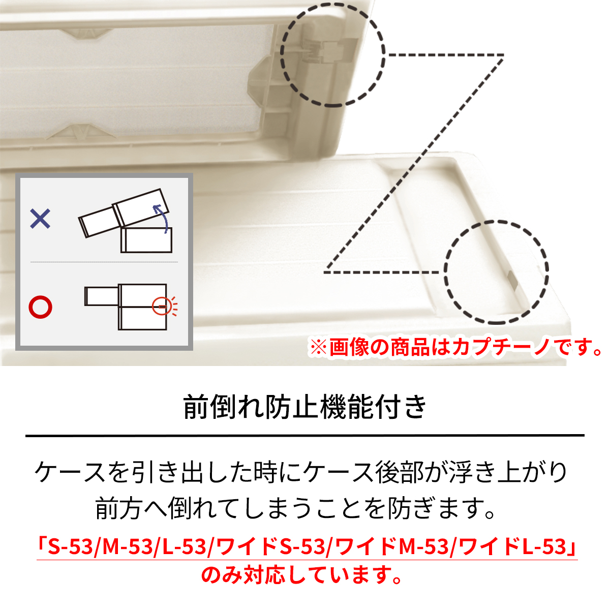 レッド系 収納ケース Fits フィッツケースクローゼット 幅44×奥行53×高