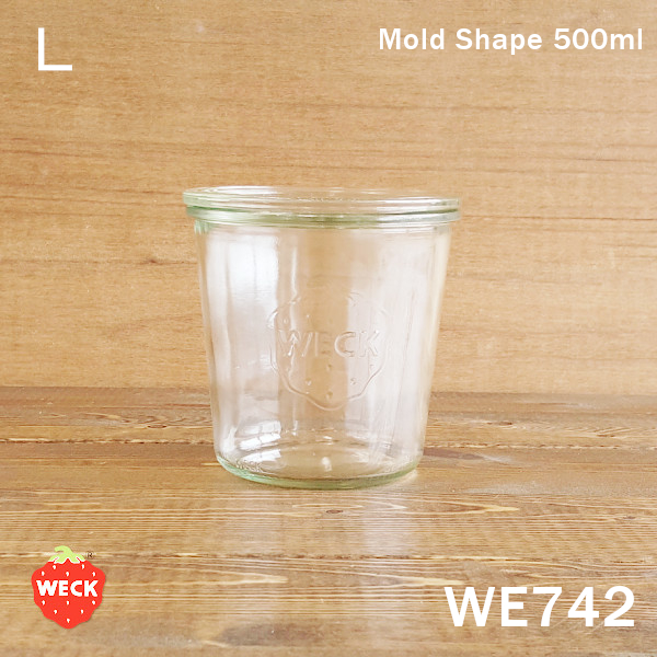 【ガラス容器】WECK　モールド　WE742　キャニスター　500ml　L（保存容器・調味料入れ・Sturz Form・キャニスター）　　ウェック