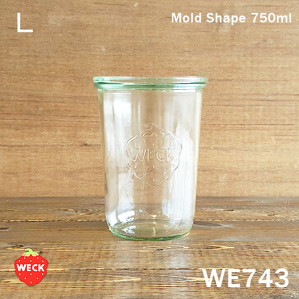 【ガラス容器】WECK　モールド　WE743　キャニスター　750ml　L（保存容器・調味料入れ・Sturz Form・キャニスター）　　ウェック