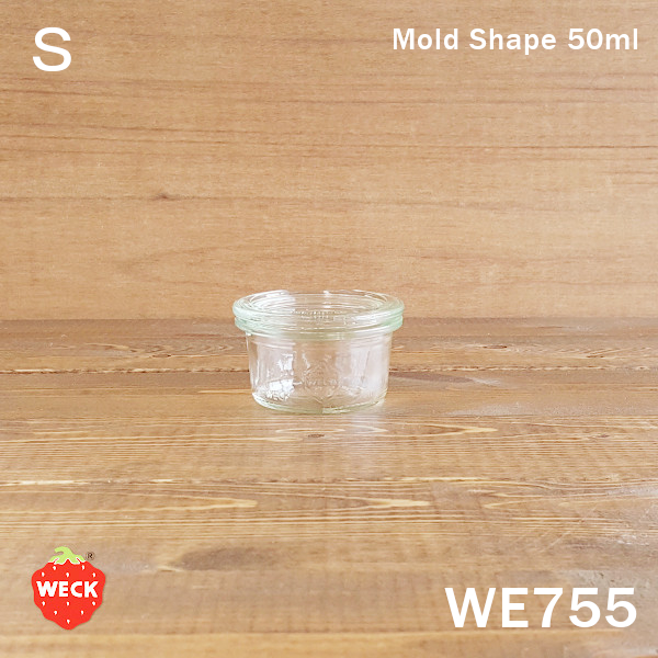 【ガラス容器】WECK　モールド　WE755　キャニスター　50ml　S（保存容器・調味料入れ・Sturz Form・キャニスター）　　ウェック
