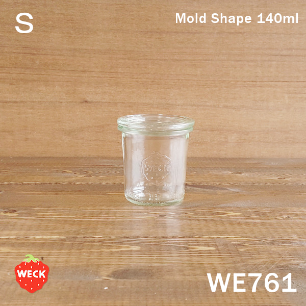 【ガラス容器】WECK　モールド　WE761　キャニスター　120ml（蓋無140ml）　S（保存容器・調味料入れ・Sturz Form・キャニスター）　ウェック