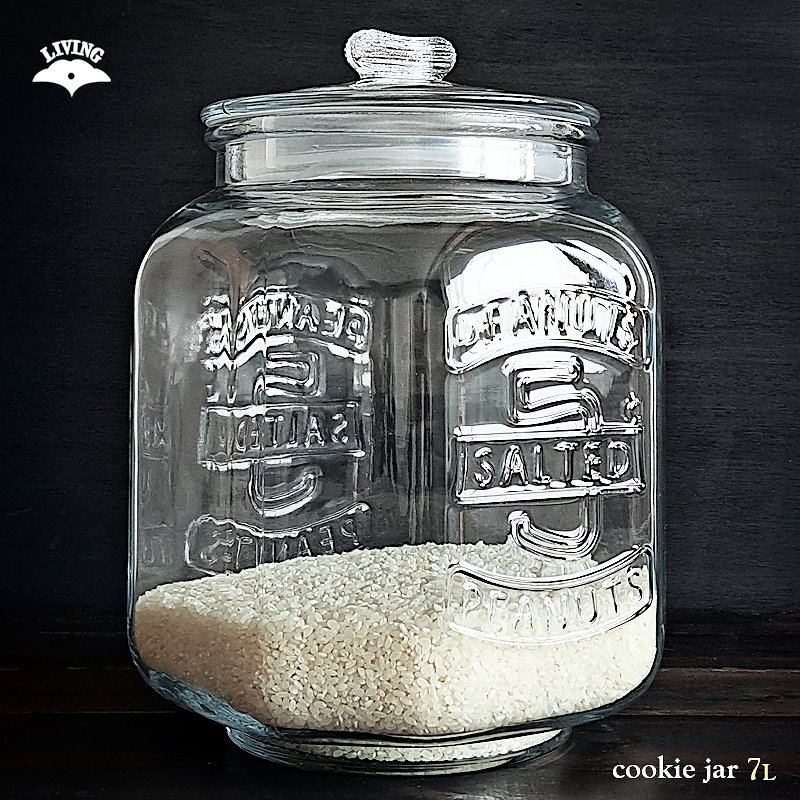 楽天市場】【送料無料！】【Glass Cookie Jar アンティーク ガラス