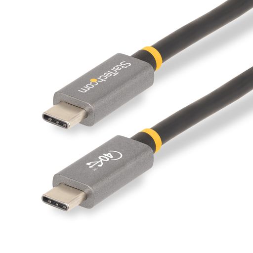 StarTech.comUSBケーブル/USB4(40Gbps)/1m/Type-C-Type-C/オス?オス/8K60Hz/100WPowerDelivery/USB-IF認証/DPAltモード/Thunderbolt4/3/USB