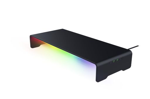 RazerレイザーMonitorStandChromaモニタースタンド4ポートUSB-CハブUSB-C/USB-A/HDMI2.0ポート人間工学に基づいた快適な高さ頑丈なアルミニウム製で20kgまでデバイスをサポート
