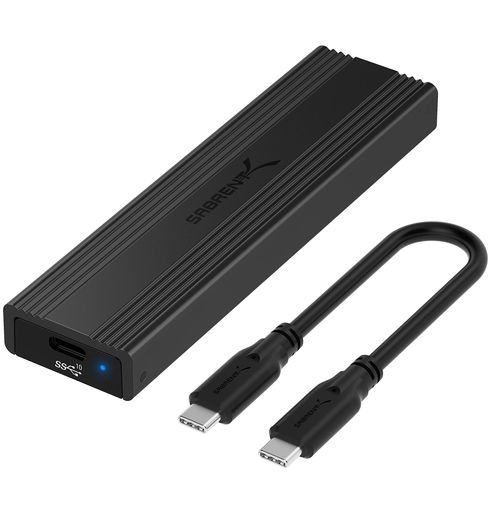 SABRENTM.2SSD外付けケース/M.2SSDPCIeNVMeとSATASSDに対応/SSD1TB、SSD2TB、SSD500GB、SSD4TB、16TBまで対応/USBType-C3.2/10gbps/