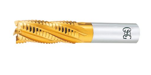 オーエスジー TiNコートハイスタフニックゴールドエンドミルミディアム形 外径21mm 全長122mm 刃長56mm シャンク径20mm TFGN 21(88671)｜アクアデイリーストア
