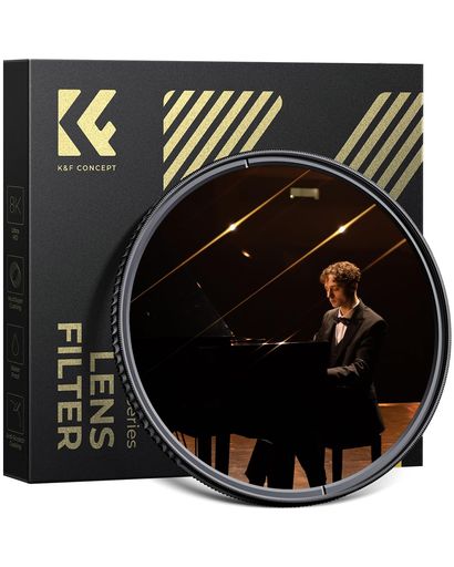 K&FCONCEPT82mmゴールドストリークフィルター特殊効果フィルター28層コーティング防カビ撥水撥油擦り傷防止薄型夜景/ポートレート最適(Nano-Xcel)
