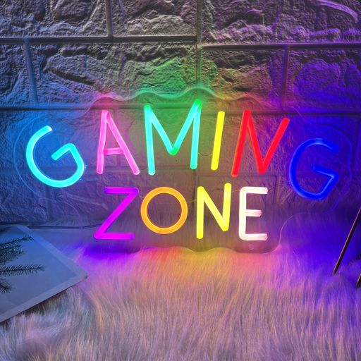 GAMEZONEネオンサインゲームルームの装飾用ゲーマーネオンサイン、ゲーマーの壁の装飾用ゲームオンネオンLEDサイン、ティーンの寝室の装飾用ゲーミングネオンライトサイン、男の子、テ…
