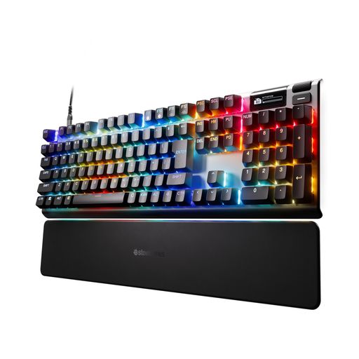 SteelSeriesラピッドタップラピッドトリガーゲーミングキーボード有線日本語申し合わせ防音心積もり磁気広座敷成り行き検出器OmniPoint取り替えっこ有機EL見せびらかす積み上げるApexProGen3JP黒いことフルサイズ64665