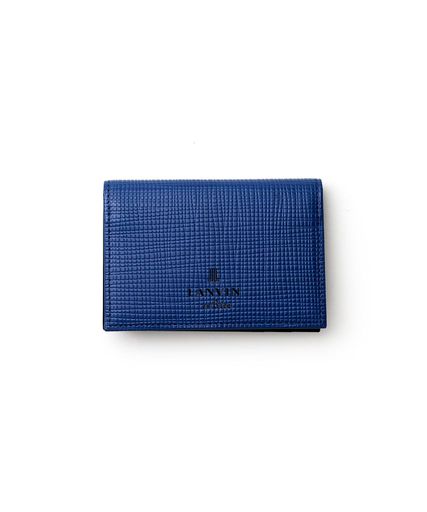 [ランバンオンブルー]ゼブダ通しマチ名刺入れ牛革No.529613ブルー