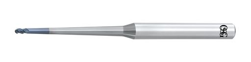 オーエスジー WXSコート3枚刃超硬ペンシルネックボールエンドミル 外径5mm 全長80mm 刃長7.5mm シャンク径8mm PHX-PC-DBT R2.5x1&deg;x40(3094085)｜アクアデイリーストア