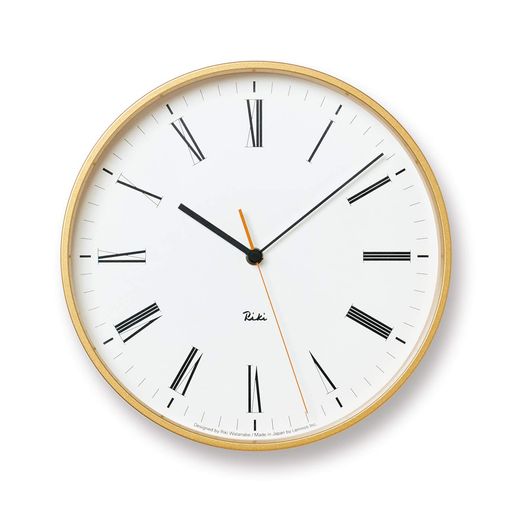 レムノス Lemnos 掛け時計 RIKI ROMAN CLOCK WR17-12 リキ ローマン クロック ゴールド 直径25.1cm アナログ|アクアデイリーストア