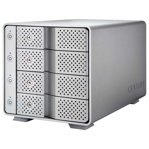 センチュリー独立電源スイッチ搭載USB3.2Gen23.5インチSATAx4HDDケース「裸族のカプセルホテルUSB3.2」CRCH35U32CIS_FP