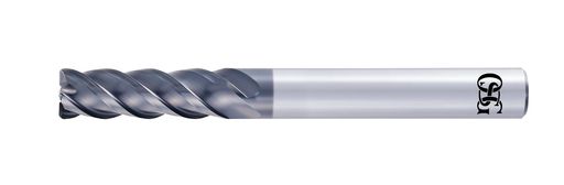 オーエスジー DUARISEコート超硬防振型エンドミルロング形 外径8mm 全長80mm 刃長25mm シャンク径8mm AE-VML 8x25xR0.3(8556339)|アクアデイリーストア