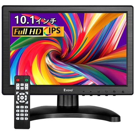 Eyoyo 10.1インチ 小型モニター 液晶 IPS 1280*800 全視野 全ポート HDMI VGA BNC AV MIC イヤホンポート 10.1インチモニター スピーカー内蔵 サブ ディスプレイ 多様接続 パソコン 防犯カメラディスプ&hellip;｜アクアデイリーストア