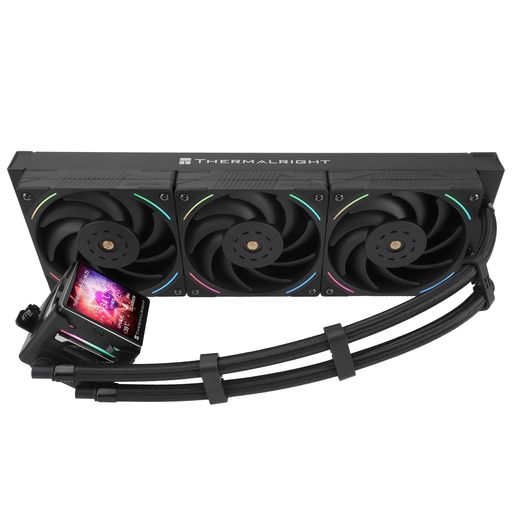 ThermalrightEliteVision360ARGBBLACKCPUAIOクーラー、320320解像度のIPSLCDスクリーン、AM5&Intel1700/1851用、高性能CPU水冷2.73インチリムーバブル液晶ディスプレイ